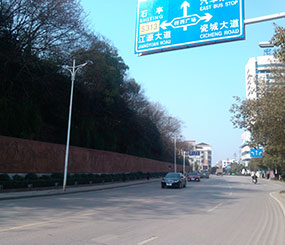 Arterial road on the urban area of Liling City